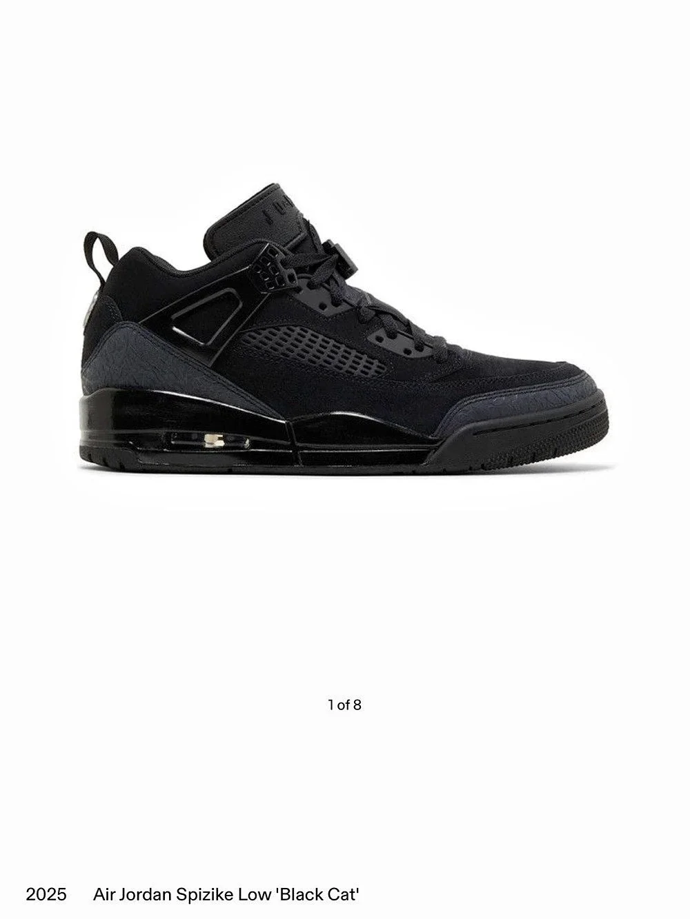 Jordan Spizike Low Black Cat Sneakers Black US 5y